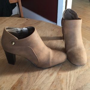 Tan ankle booties